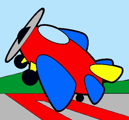 Dibujo Avión pequeño pintado por messi7