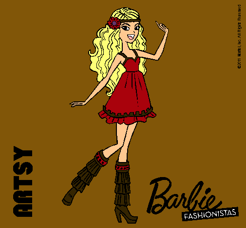 Dibujo Barbie Fashionista 1 pintado por Angyyy