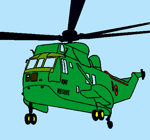 Dibujo Helicóptero al rescate pintado por messi7
