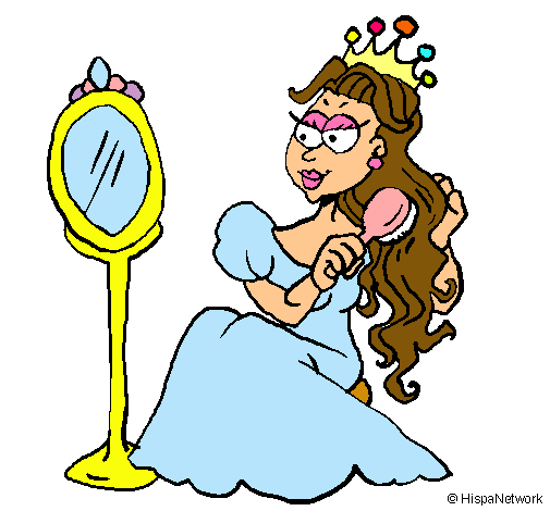Dibujo Princesa y espejo pintado por lauramj4ever