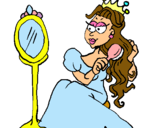 Dibujo Princesa y espejo pintado por lauramj4ever