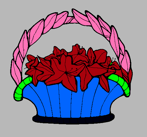 Dibujo Cesta de flores 4 pintado por fridalimon