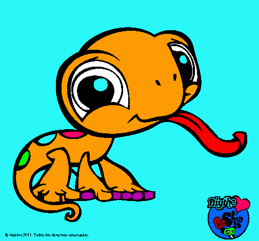 Dibujo Lagarto Littlest Pet Shop pintado por Timigui