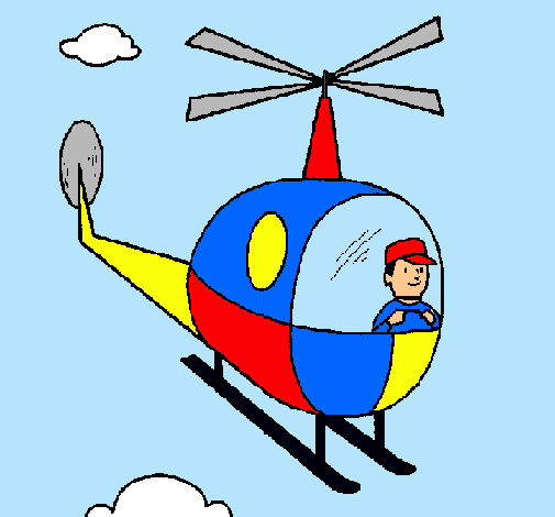 Dibujo Helicóptero pintado por messi7
