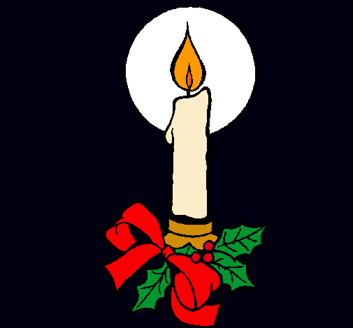 Dibujo Vela de navidad pintado por cnec