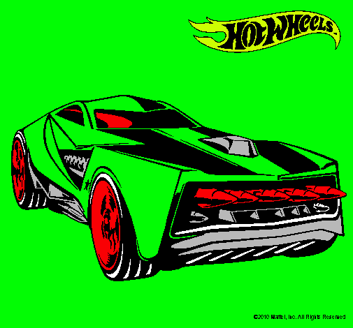 Dibujo Hot Wheels 12 pintado por nafasica