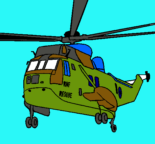 Dibujo Helicóptero al rescate pintado por Matikun