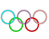 Dibujo Anillas de los juegos olimpícos pintado por ioar