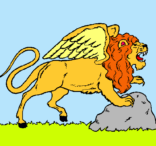 Dibujo León alado pintado por DailoDrago