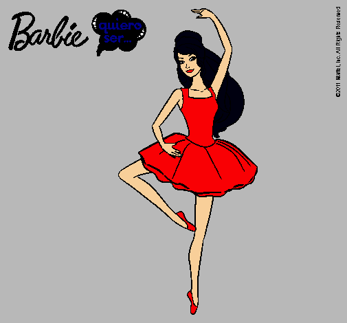 Dibujo Barbie bailarina de ballet pintado por Tomoka