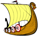Dibujo Barco vikingo pintado por pacofraccio