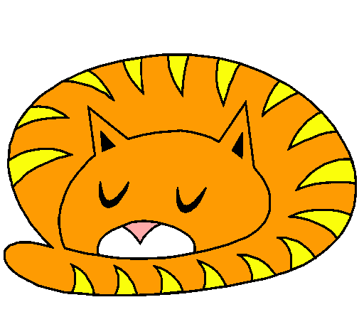 Dibujo Gato durmiendo pintado por julietafiz