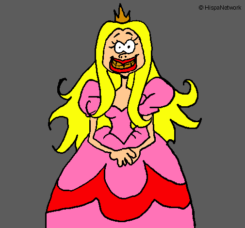 Dibujo Princesa fea pintado por cnec