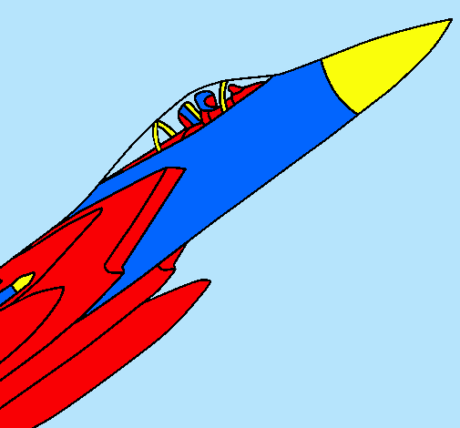 Dibujo Avión de caza pintado por messi7