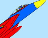 Dibujo Avión de caza pintado por messi7