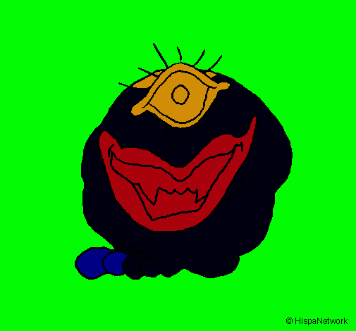 Dibujo Monstruo de un ojo pintado por sanpier