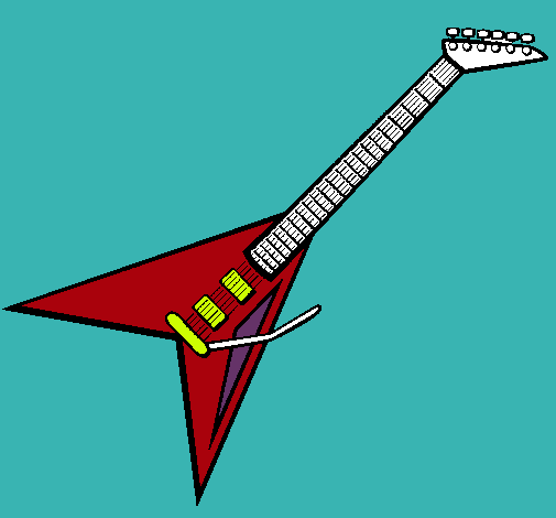 Dibujo Guitarra eléctrica II pintado por robertogp