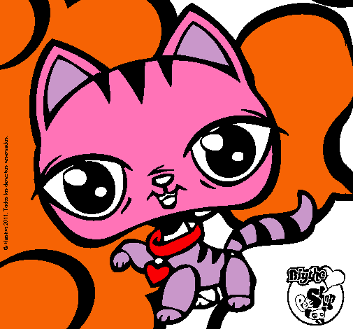 Dibujo Gatito Littlest Pet Shop pintado por PatitoFeo