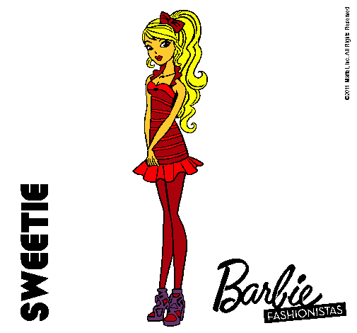 Dibujo Barbie Fashionista 6 pintado por Angyyy