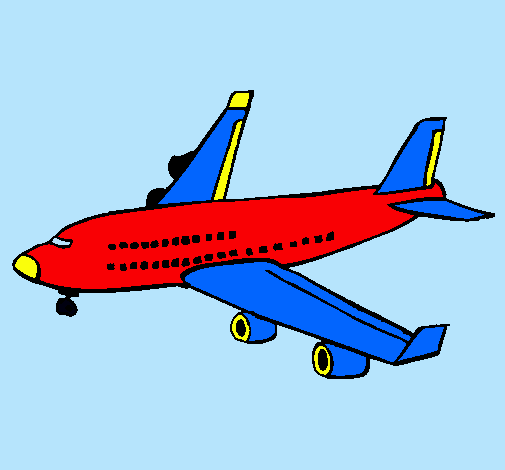 Dibujo Avión de pasajeros pintado por messi7
