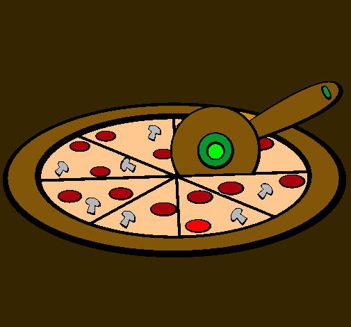 Dibujo Pizza pintado por caen