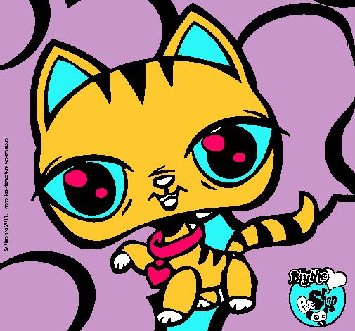 Dibujo Gatito Littlest Pet Shop pintado por carli1213