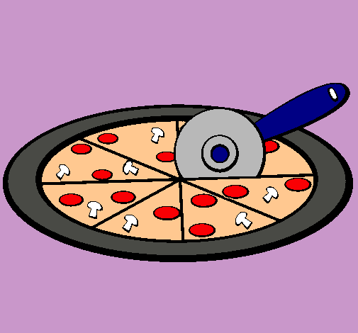 Dibujo Pizza pintado por may8D