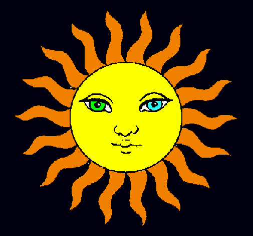 Dibujo Sol pintado por samit