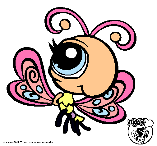 Dibujo Mariposa Littlest Pet Shop 2 pintado por xiimee