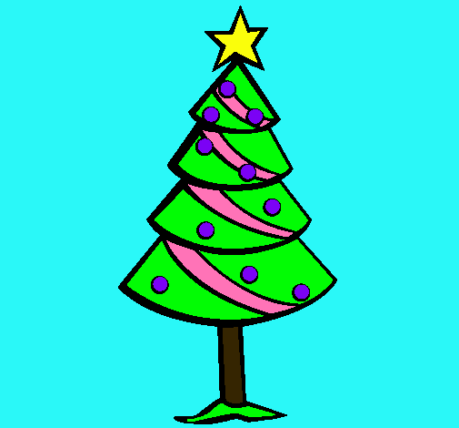 Dibujo Árbol de navidad II pintado por tefa21