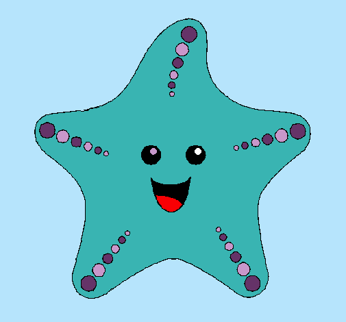 Dibujo Estrella de mar pintado por kimbberla1