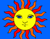 Dibujo Sol pintado por tefa21