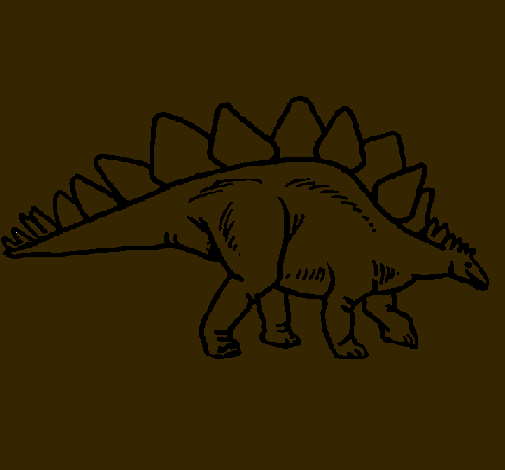 Dibujo Stegosaurus pintado por emilai