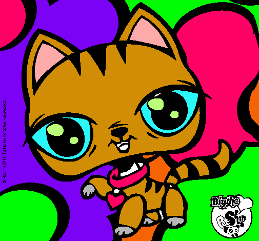 Dibujo Gatito Littlest Pet Shop pintado por itzelarian