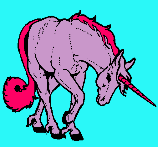 Dibujo Unicornio bravo pintado por guapota