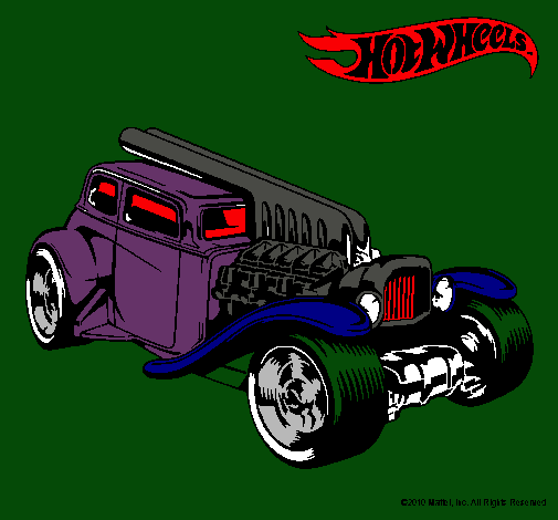 Dibujo Hot Wheels 6 pintado por rovi