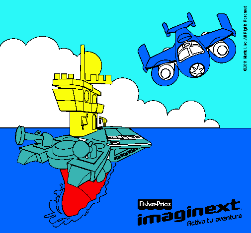 Dibujo Imaginext 18 pintado por papis