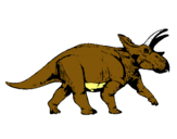 Dibujo Triceratops pintado por triceraptos