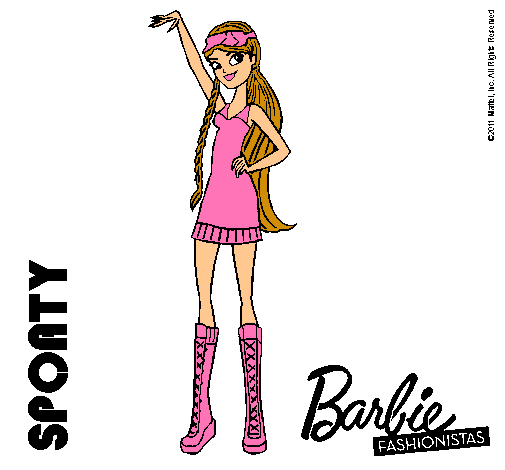 Dibujo Barbie Fashionista 4 pintado por soooooo