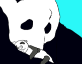 Dibujo Oso panda con su cria pintado por cote10