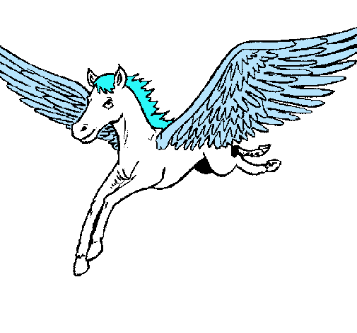 Dibujo Pegaso al vuelo pintado por fernand0