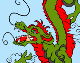 Dibujo Dragón japonés pintado por usuar