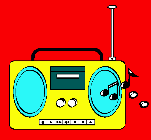 Dibujo Radio cassette 2 pintado por elmejor200