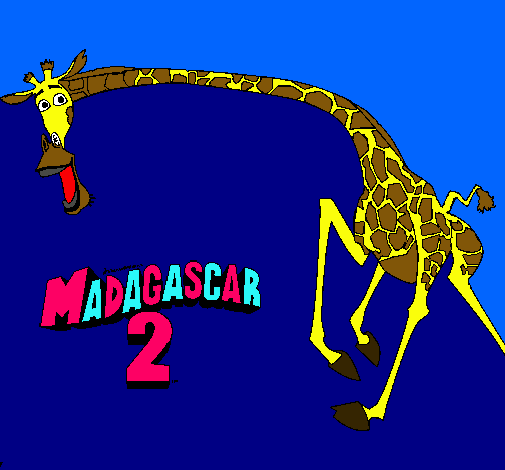 Dibujo Madagascar 2 Melman 2 pintado por luisa31_09