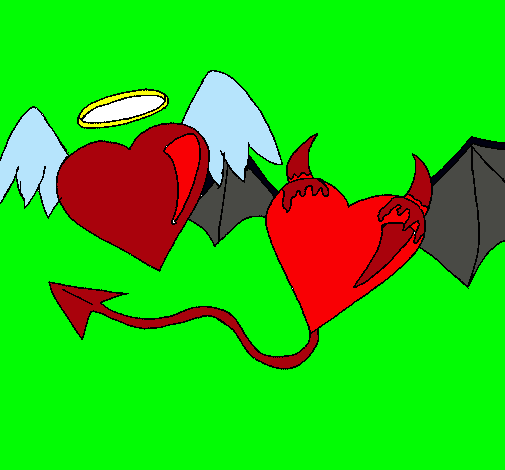 Dibujo Angel devil pintado por Loveyouu