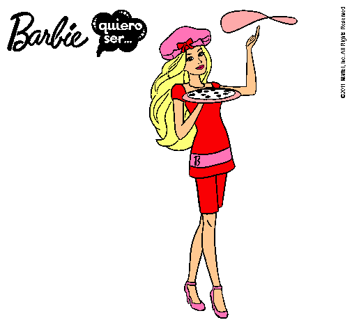 Dibujo Barbie cocinera pintado por soooooo