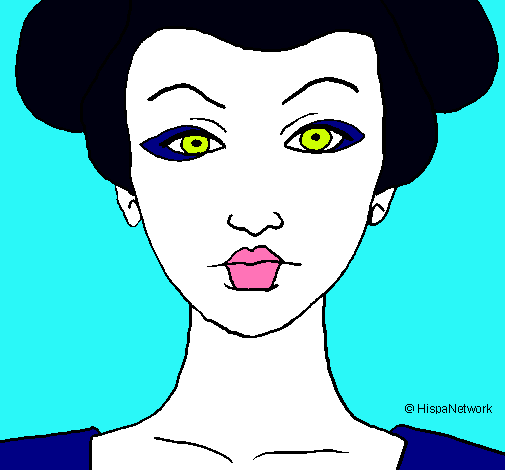 Dibujo Cara de geisha pintado por IKRAMITA