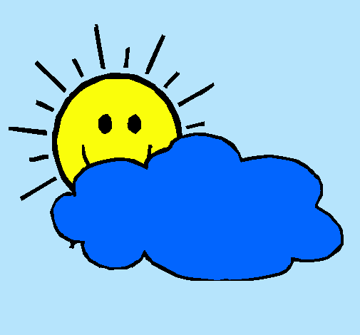 Dibujo Sol y nube pintado por ccoonnyy