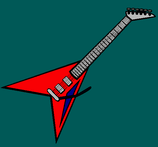 Dibujo Guitarra eléctrica II pintado por Rafaga