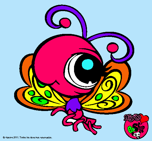 Dibujo Mariposa Littlest Pet Shop pintado por tefa21